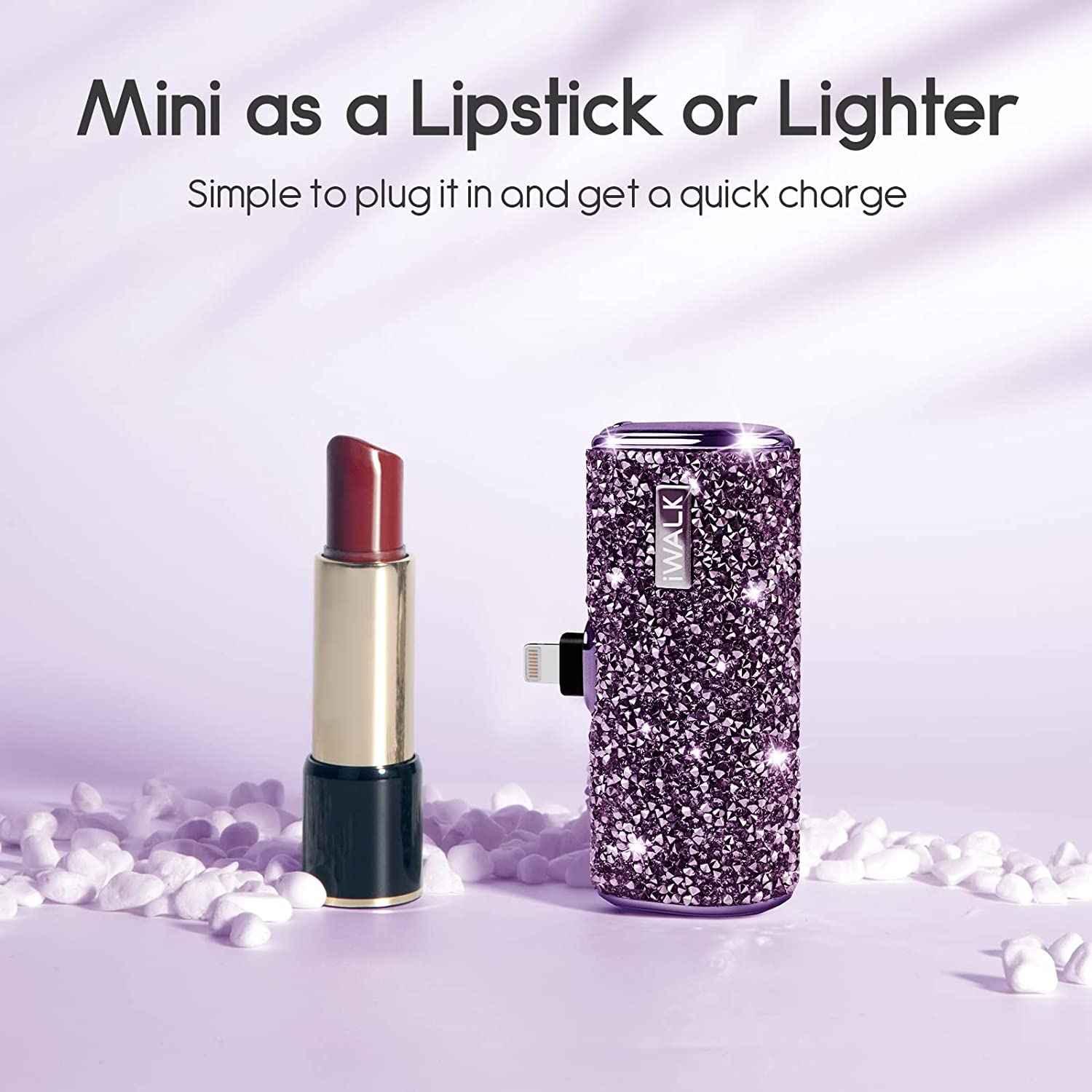 iWalk 4500mAh Lightning Pocket Power Bank - Purple Diamond iWalk 4500mAh Lightning Pocket Power Bank - Purple Diamond